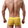 Yuecarcar Mens Sexy Boxer Briefs Breathable Hot Mesh Underwear Men's Sexy Underwear Soft Stretch Trunks Comfort (US, Alpha, X-Large, Regular, Short, Yellow) view 4