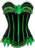 ADELCE Plus Size Corset Top for Women Bustier Lace up Gothic Lingerie Burlesque Costume Dress Green L view 1