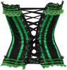 ADELCE Plus Size Corset Top for Women Bustier Lace up Gothic Lingerie Burlesque Costume Dress Green L view 2