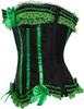 ADELCE Plus Size Corset Top for Women Bustier Lace up Gothic Lingerie Burlesque Costume Dress Green L view 3