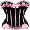 ADELCE Plus Size Corset Top for Women Bustier Lace up Gothic Lingerie Burlesque Costume Dress Pink 7XL view 1