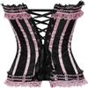 ADELCE Plus Size Corset Top for Women Bustier Lace up Gothic Lingerie Burlesque Costume Dress Pink 7XL view 2