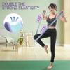 Yoga Straps for Stretching Strap Elastic for Physical Therapy Dance Yoga Pilates Gymnastics Exercise Flexible Pilates Stretch Band for Women Men (Blue and Purple) view 3