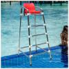 LXLZYXSF 190cm Tall Life-Guards Observation Chair 304 Stainless Steel, Volleyball Court Referee Chair, Life Saving Chairs for Poolside Beach Dock, with Footrest Design view 1