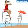 LXLZYXSF 190cm Tall Life-Guards Observation Chair 304 Stainless Steel, Volleyball Court Referee Chair, Life Saving Chairs for Poolside Beach Dock, with Footrest Design view 3