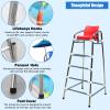 LXLZYXSF 190cm Tall Life-Guards Observation Chair 304 Stainless Steel, Volleyball Court Referee Chair, Life Saving Chairs for Poolside Beach Dock, with Footrest Design view 4