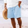 Day Today 2024 Mens Dungaree Shorts Pants Shorts for Men Wide Leg Sweatpants with Pockets Mens Shorts Casual Big and Tall Men's Cotton Stretch Cargo Hiking Shorts Tan Pants Men view 3