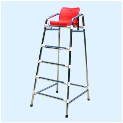 LXLZYXSF Pools Beach Lifesavers Observation Chair with Hook & Umbrella Jack Hole, 304 Stainless Steel Sports Competition Referee Chairs, 1.9m Tall Lifeguards's Chair