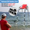 LXLZYXSF Pools Beach Lifesavers Observation Chair with Hook & Umbrella Jack Hole, 304 Stainless Steel Sports Competition Referee Chairs, 1.9m Tall Lifeguards's Chair view 4