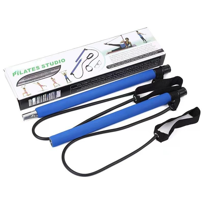 ZFish Pilates Multi-functional Fitness Bar, Is Your Home Fitness, Yoga, Pilates Training Essential Apparatus. (blue)