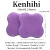 Kenhihi Yoga Knee Guards (Set of 2) - Male and Female Yoga Props and Accessories for Fitness, Travel, Meditation, Kneeling, Balance, Floor, Pilates Pads for Knee and Elbow (Purple) view 2