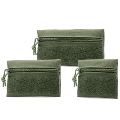 Qavctw 3 Pcs Tactical Admin Pouch Bag with Hook and Loop Tool Storage Bag Snack Pouch Candy Bag Hanging Pouches Backpack Accessory Pouch