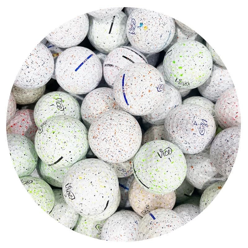 LostGolfBalls.com LostGolfBalls - 48 Recycled & Used Vice Drip for Vice Golf Balls, Mint Condition, AAAAA Quality for Vice Golf Balls, White
