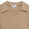 Speechless Girl's 3/4 Sleeve Chunky Sweater Knit Midi Dress, Khaki, 8 view 3