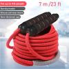 23 FT Long Jump Rope for Kids Adults,Double Dutch Jump Rope,Adjustable Skipping Ropes with High-strength Nylon Braided Rope Core,360Rotation Not Entangled,Long Enough for 4-6 Jumpers.Red view 2