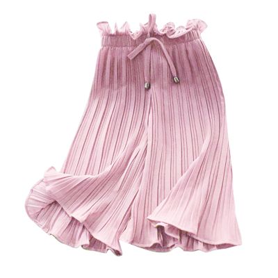 Toddler Girls Solid Ruffle Casual Long Pants for Spring and Autumn Kid Baby Girls Looses Trousers (Pink, 6-7 Years)