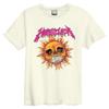 Amplified Unisex Adult Neon Sun Metallica T-Shirt (M) (Vintage White) view 1