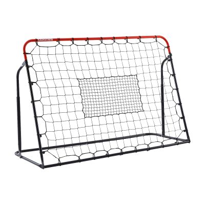 KAIHAOWIN Soccer Rebound Net, 6'x4' Steel Soccer Rebounder with Target, Bounce Back Net for Backyard Soccer Practice Training-Adjustable Angle
