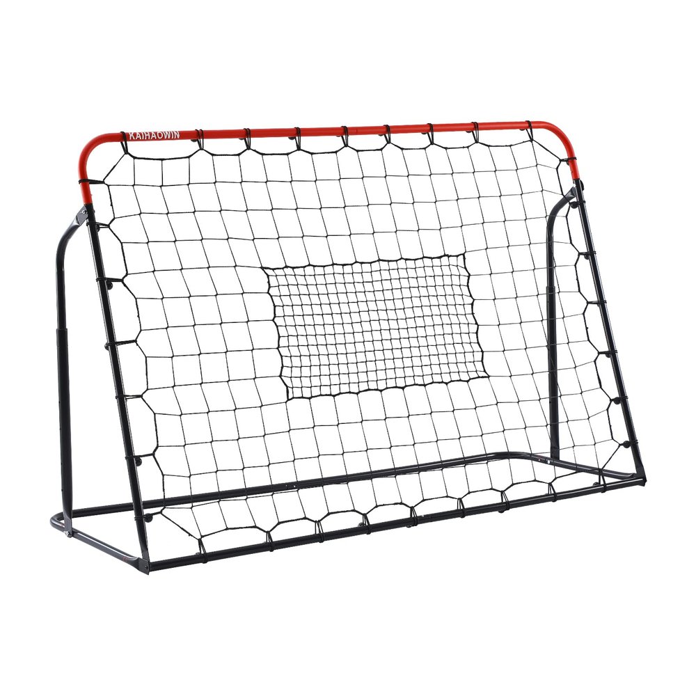 KAIHAOWIN Soccer Rebound Net, 6'x4' Steel Soccer Rebounder with Target, Bounce Back Net for Backyard Soccer Practice Training-Adjustable Angle