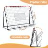 KAIHAOWIN Soccer Rebound Net, 6'x4' Steel Soccer Rebounder with Target, Bounce Back Net for Backyard Soccer Practice Training-Adjustable Angle view 2