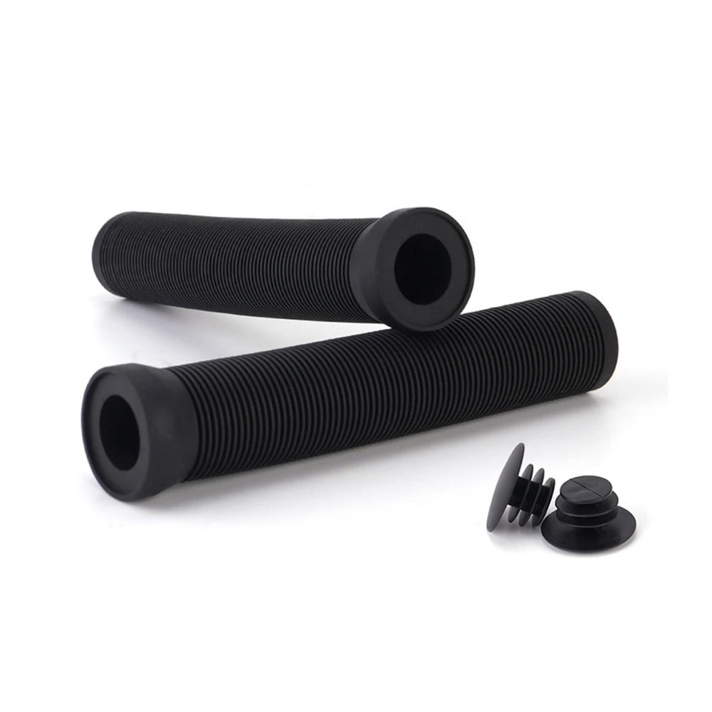 FCOZCTTD 1 Pair Bicycle Handlebar Grips Soft Longneck Bars Bike Rubber Handle Grips Compatible with(Black), 781259