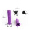 FCOZCTTD Compatible with Handlebar Grips Soft Silicone Shockproof Handle Bar Grip Wear-resistant BMX Balance Bicycle Grip Bike Parts(Purple-1 Pair), 781259 view 2