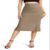 Urban CoCo Women's Stretch Office Fishtail Pencil Skirt High Waist Bodycon Midi Skirt with Slit (Coffee,XL) view 1