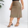 Urban CoCo Women's Stretch Office Fishtail Pencil Skirt High Waist Bodycon Midi Skirt with Slit (Coffee,XL) view 2