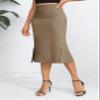Urban CoCo Women's Stretch Office Fishtail Pencil Skirt High Waist Bodycon Midi Skirt with Slit (Coffee,XL) view 3