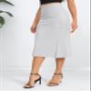 Urban CoCo Women's Stretch Office Fishtail Pencil Skirt High Waist Bodycon Midi Skirt with Slit (Heather Gray,S) view 2