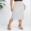Urban CoCo Women's Stretch Office Fishtail Pencil Skirt High Waist Bodycon Midi Skirt with Slit (Heather Gray,S) view 4