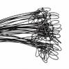 30pcs Fishing Wire Leaders Heavy Duty Fishing Stainless Steel Wire Leaders 125LB High Strength Fishing Leaders with Swivels and Snaps 7.9inch 11.8inch 19.7inch Black/Green (Black Leader-30pcs) view 1