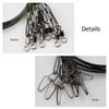 30pcs Fishing Wire Leaders Heavy Duty Fishing Stainless Steel Wire Leaders 125LB High Strength Fishing Leaders with Swivels and Snaps 7.9inch 11.8inch 19.7inch Black/Green (Black Leader-30pcs) view 3
