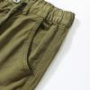 LANZIYAYA Boys Cargo Pants with Pockets Casual Trousers Elastic Waistband Elastic Leg Opening Sizes 6-14 Years Khaki (US, Age, 12 Years, Army Green) view 4