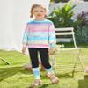 Arshiner Toddler Girls 2 Piece Rainbow Print Outfits Pullover Sweatshirt and Yoga Pants Set Little Kid Girls Tracksuit 4T 5T view 3