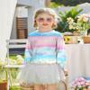 Arshiner Toddler Girls 2 Piece Rainbow Print Outfits Pullover Sweatshirt and Yoga Pants Set Little Kid Girls Tracksuit 4T 5T view 4