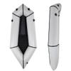 Oryxearth TPU Packraft, Lightweight Inflatable Travel Kayak with Soft Seat for Adults & Kids - 1 Person Packraft in White Flat River for Camping Trip Fishing, Grey view 1