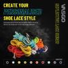 VASGO Round Shoe Laces Reflective For Sneakers (Orange, 31inches/80cm) view 4