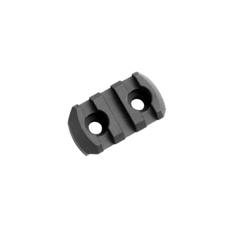 Kinetic Development Group KDG M Picatinny Hard Mount Rail - Lightweight Aluminum Accessory Mount, Anodized Black (3 Slot)