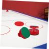 FOYTOKI 1set Replacement Hockey Pucks and Slider Pusher Air Hockey Accessories for Game Tables Includes Red Paddles and Red Pucks for Indoor Fun view 3