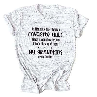 Grandma Shirts for Women Grandma T-Shirt Funny Printed T-Shirt Short Sleeve Tee Top Gigi Cause Blouse Top Trendy