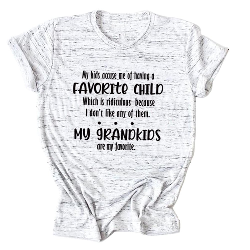 Grandma Shirts for Women Grandma T-Shirt Funny Printed T-Shirt Short Sleeve Tee Top Gigi Cause Blouse Top Trendy