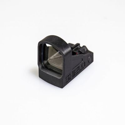 SHIELD SIGHTS SMSc - Shield Mini Sight Compact (8MOA) RMSc Footprint - Crystal Clear Polymer Lens - Co-Witness - Open Reflex Sight - Polymer Housing - EDC/CCW Optic - Always On - Automatic Brightness