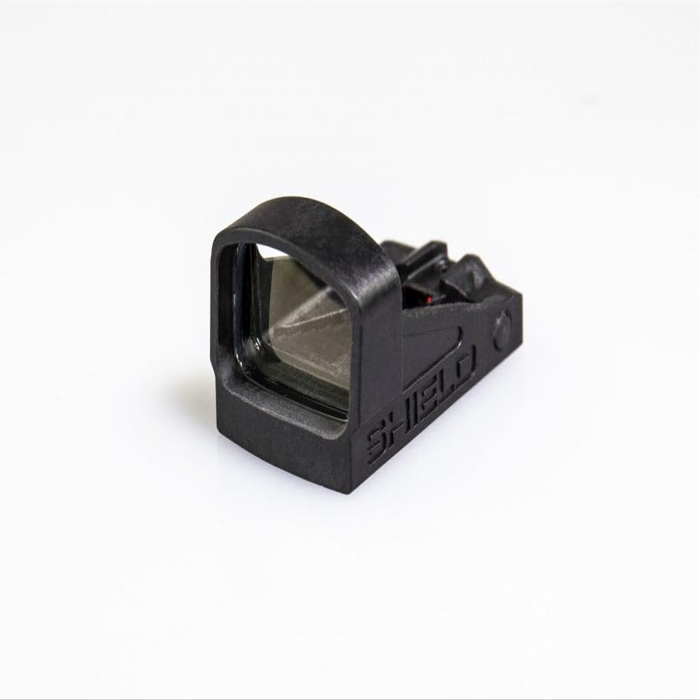 SHIELD SIGHTS SMSc - Shield Mini Sight Compact (8MOA) RMSc Footprint - Crystal Clear Polymer Lens - Co-Witness - Open Reflex Sight - Polymer Housing - EDC/CCW Optic - Always On - Automatic Brightness