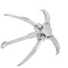 Grappling Hook, Grapple Hook Stainless Steel Rock Climbing Gear with 4 Folding Claws for Climbing Claw Survival view 1