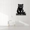 Personalized Raccoon Metal Wall Art with LED Light, Animal Decor, Raccoon Metal Sign, Nursery Decor, Gift for Kids, Raccoon Lover Gifts view 3
