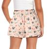 SCRAWLGOD French Bulldog Girls Athletic Shorts Size 11-12 Dog Kids Pleated Running Shorts for Girls Sports 2 in 1 Butterfly Shorts with Pockets Breathable Summer School Flowy Shorts High Waist view 2