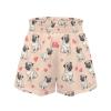 SCRAWLGOD French Bulldog Girls Athletic Shorts Size 11-12 Dog Kids Pleated Running Shorts for Girls Sports 2 in 1 Butterfly Shorts with Pockets Breathable Summer School Flowy Shorts High Waist view 4