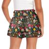 SCRAWLGOD Mushrooms Girls Athletic Shorts Size 6-12 Month Flower Toddler Girls Flowy Shorts Kids 2 in 1 Preppy Butterfly Shorts with Spandex Liner for Cheer Gym Sports Teens Casual Running Skorts view 2