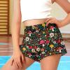 SCRAWLGOD Mushrooms Girls Athletic Shorts Size 6-12 Month Flower Toddler Girls Flowy Shorts Kids 2 in 1 Preppy Butterfly Shorts with Spandex Liner for Cheer Gym Sports Teens Casual Running Skorts view 3